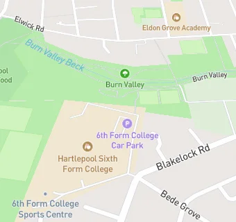 map for Hartlepool Sixth Form College