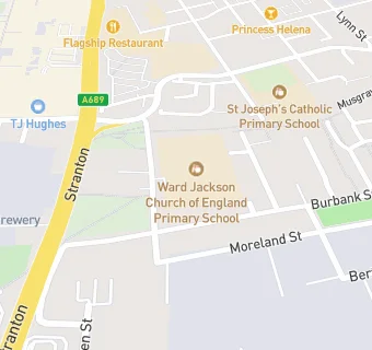 map for Ward Jackson Church of England Primary School