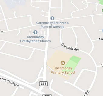 map for Carnmoney Primary School Meals