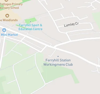 map for Ferryhill Station Workingmens Club