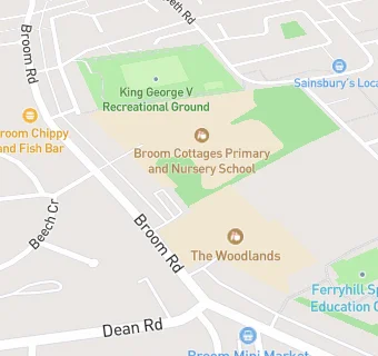 map for Broom Cottages Primary School And Nursery