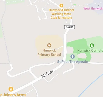 map for Hunwick Primary School