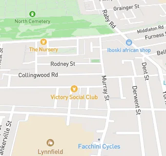 map for West Hartlepool Victory Social Club