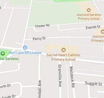 map for Sacred Heart RC Primary School