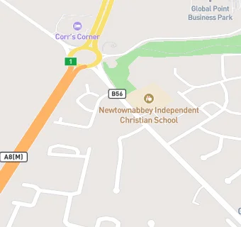 map for Kennys Food Fare Newtownabbey