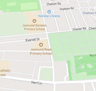 map for Jesmond Road Infant School