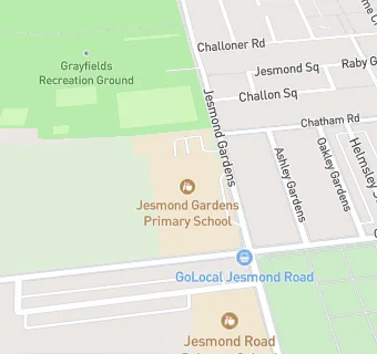 map for Jesmond Gardens Community Primary School