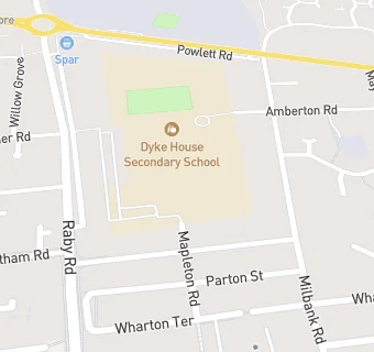 map for Dyke House Sports and Technology College