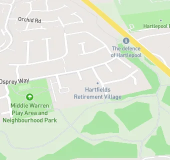 map for Hartfields Medical Practice