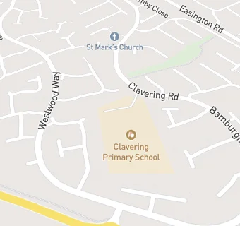 map for Clavering Primary School