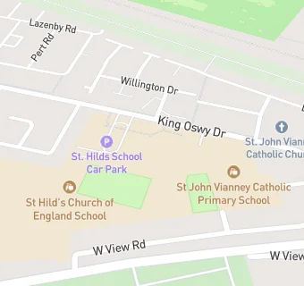 map for St Hild's Church of England School