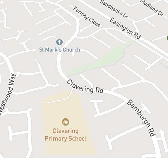 map for Clavering Primary School