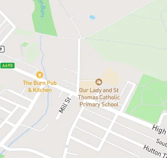 map for Our Lady and St Thomas Catholic Primary School, Willington