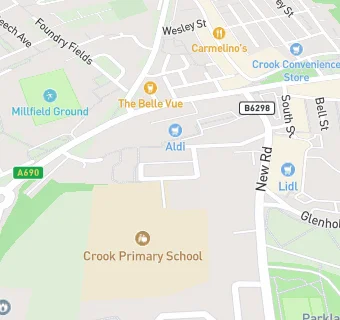 map for Crook Primary School