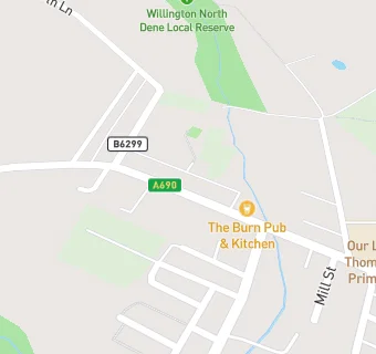 map for The Burn Pub and Kitchen