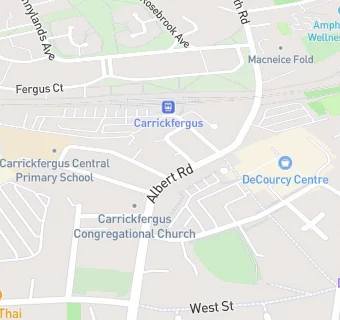 map for Carrickfergus Methodist Church Friendship Centre