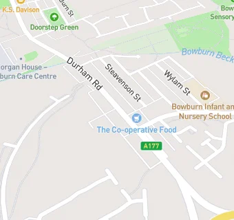 map for Bowburn Sports & Social Club