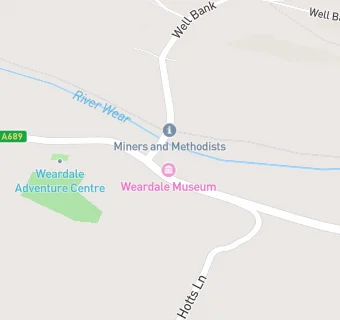 map for Weardale Adventure Centre