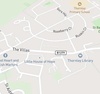 map for Thornlaw Post Office