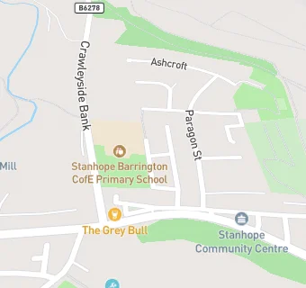 map for Stanhope Barrington C of E Primary School