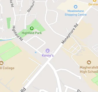 map for Highfield Service Station