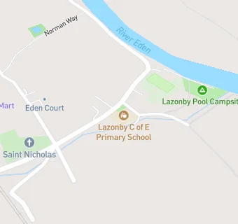 map for Lazonby C of E Primary School