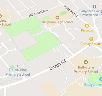 map for Ballyclare Presbyterian Church Hall