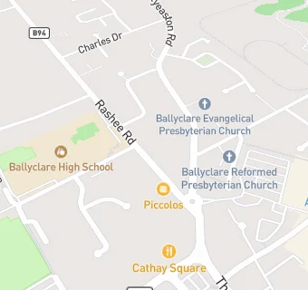 map for Ballyclare High School