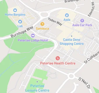 map for Peterlee Health Centre (Dr Ramakrishna Gupta)