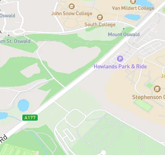 map for Durham University - South College