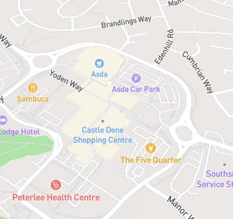 map for Mydentist, Yoden Way, Peterlee