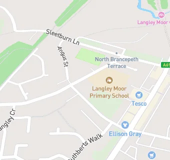 map for Langley Moor Primary School