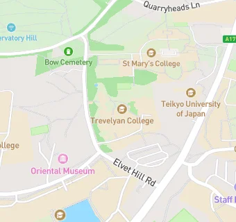 map for Durham University - Trevelyan College