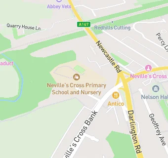 map for Neville's Cross Primary School and Nursery