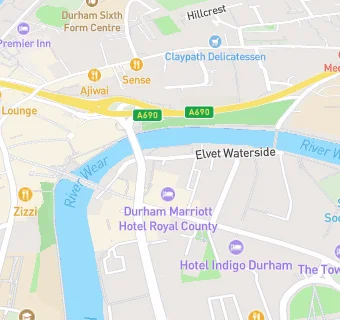 map for Durham Marriott Royal County Hotel