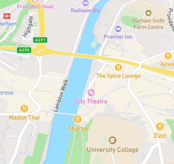 map for Durham City Theatre