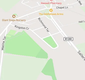 map for The Hazelwell Centre