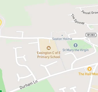 map for Easington C of E Primary School