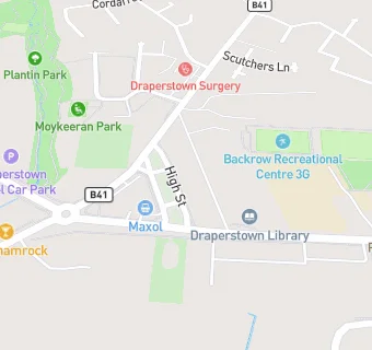 map for Centra Draperstown