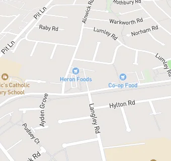 map for Newton Hall Pharmacy