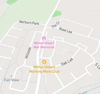 map for Witton Gilbert Working Mens Club