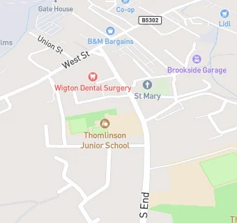 map for Thomlinson Junior School