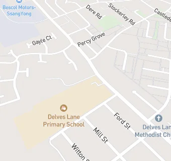 map for Delves Lane Primary School