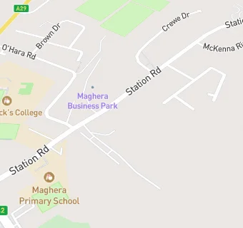 map for Maghera Primary School Kitchen