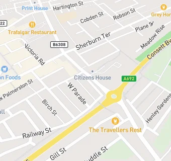 map for Consett Station Club