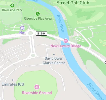 map for Chester-Le-Street Amateur Rowing Club