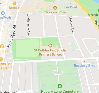 map for St Cuthbert's Catholic Primary School, Chester-Le-Street