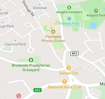 map for Brookside Presbyterian Church Hall