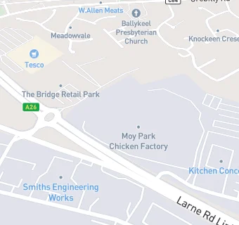 map for Moy Park (staff canteen)