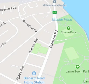 map for Larne Bowling and Lawn Tennis Club